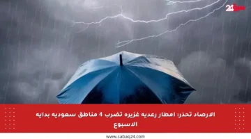 الأرصاد تحذر: أمطار رعدية غزيرة تضرب 4 مناطق سعودية بداية الأسبوع
